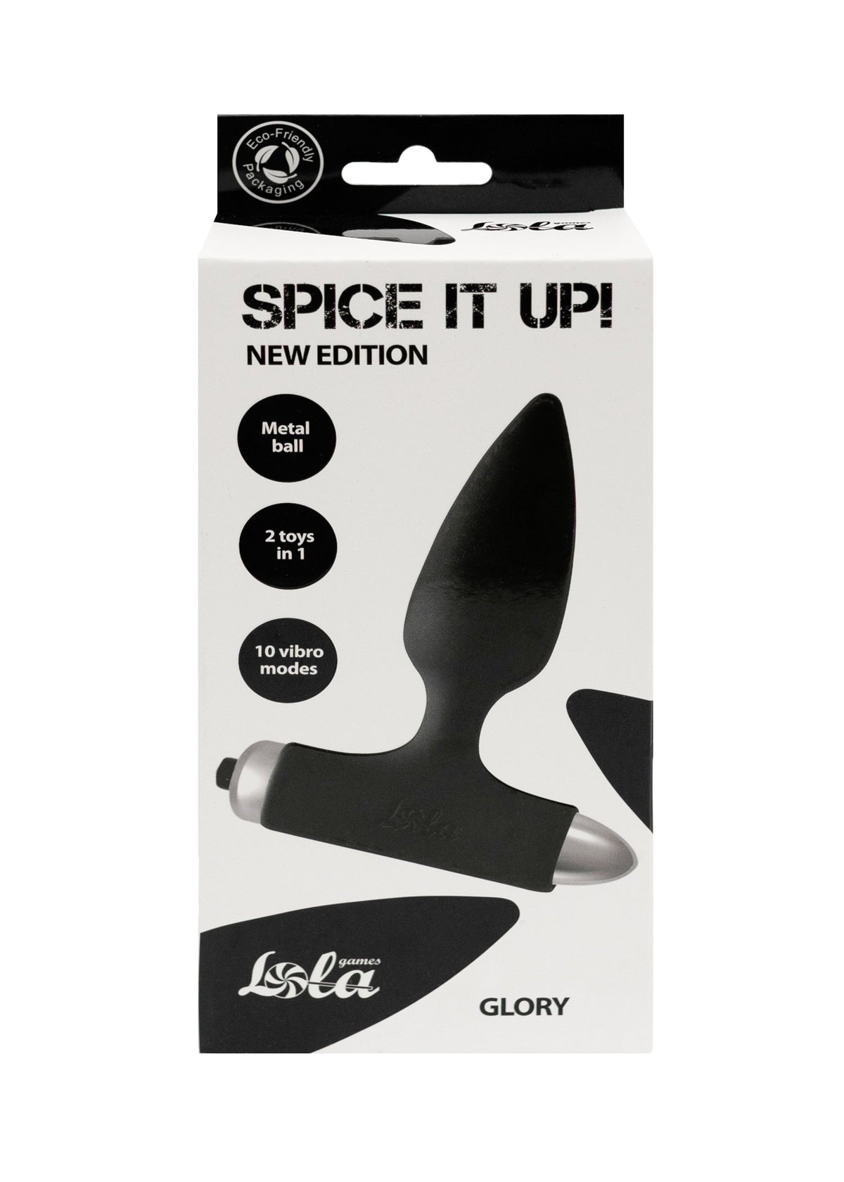 Lola Games - Plug Anale Vibrante con Pallina in Metallo Glory - Nero