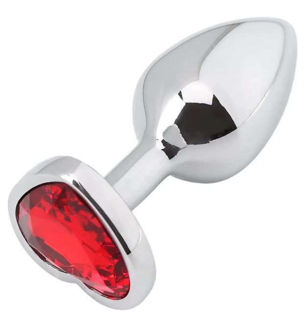 VSC Novelty - Plug Anale con Diamante a Cuore Rosso - L