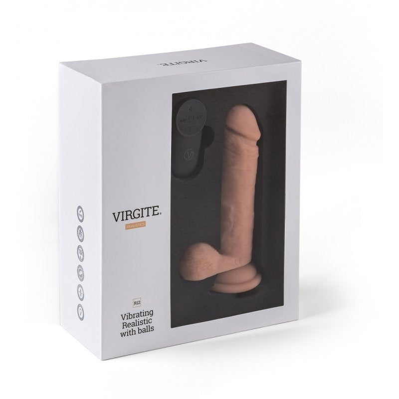 VIBRATORE REALISTICO R12" CARNE 14,4 CM CON TELECOMANDO"