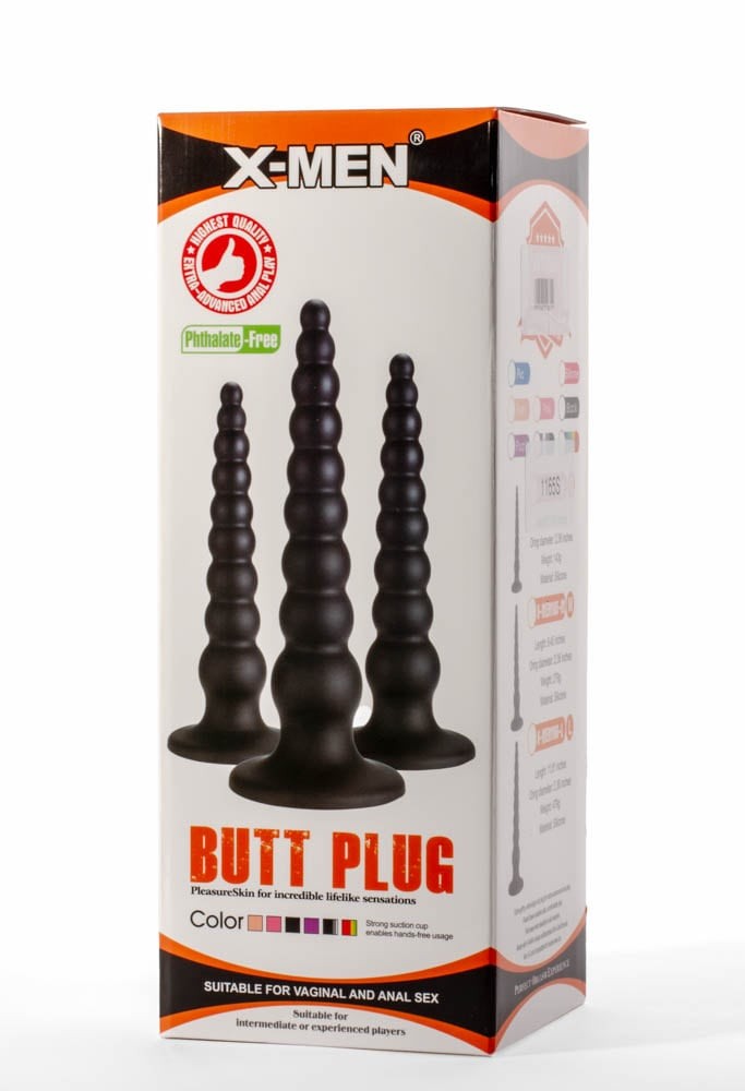 Plug anale X-Men 7,87" Nero S