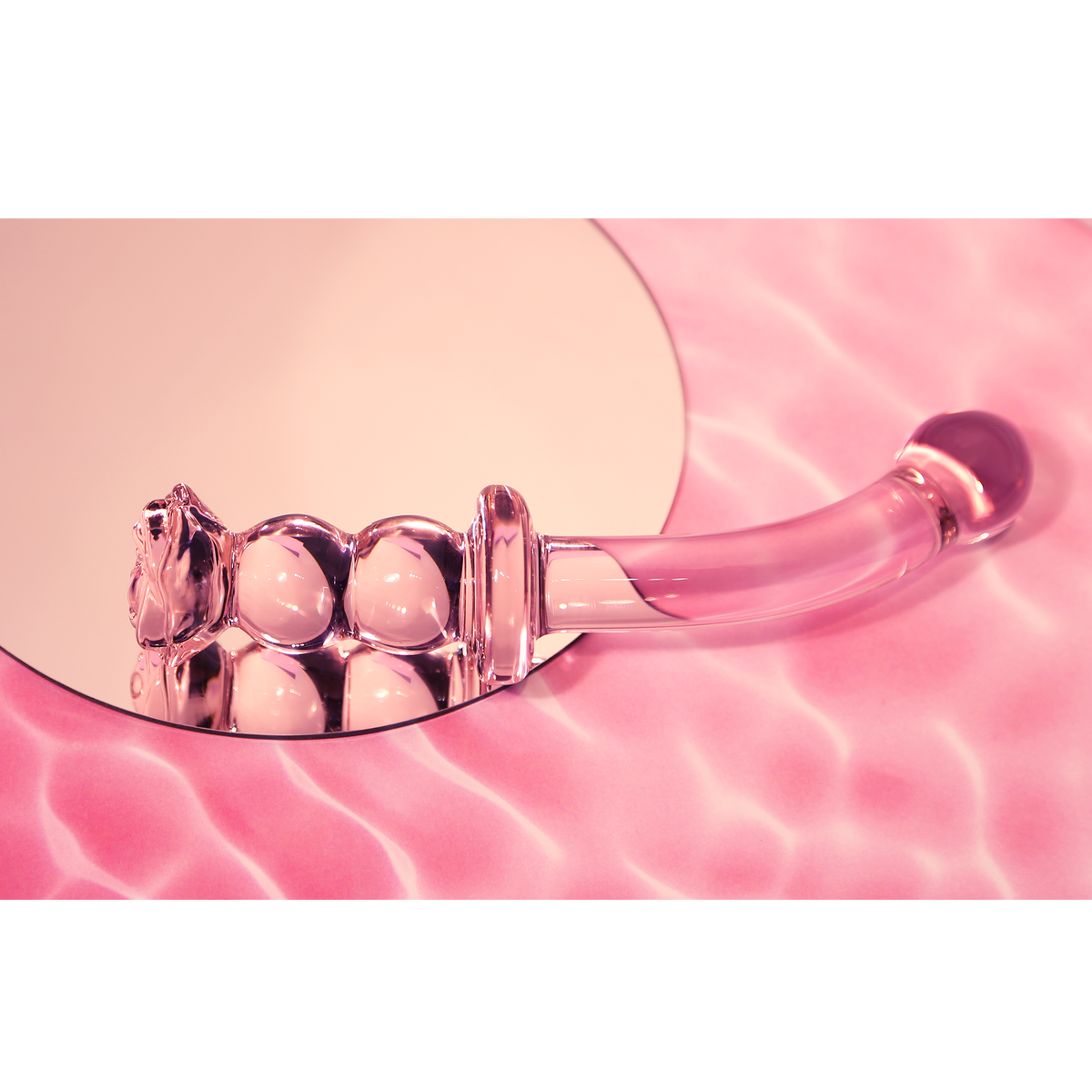 DILDO G-SPOT IN VETRO ROSA GLASS