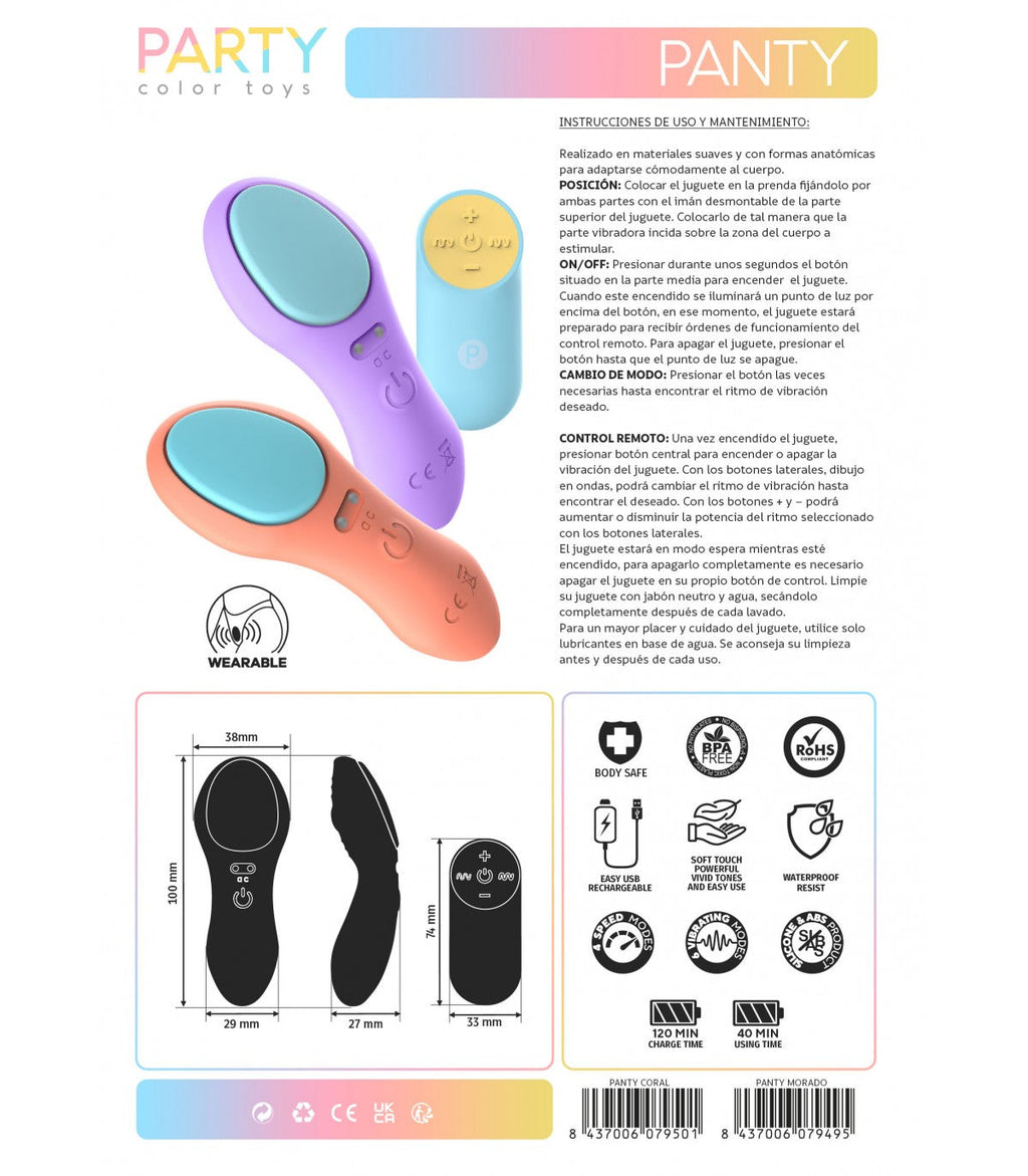 VIBRATORE A MUTANDINA CON CONTROLLO USB CORALLO