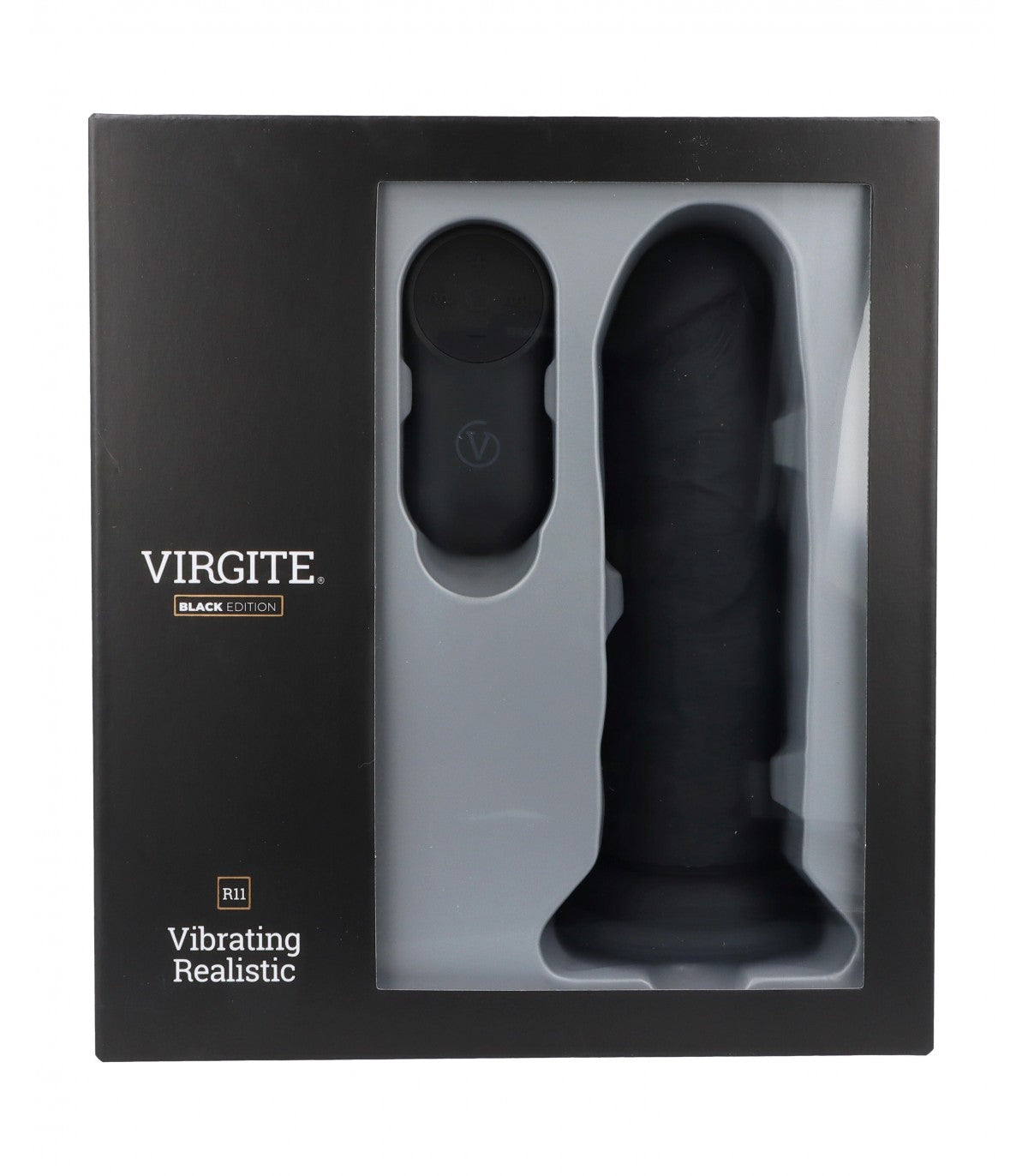 VIBRATORE REALISTICO R11 NERO 14,4 CM CON TELECOMANDO