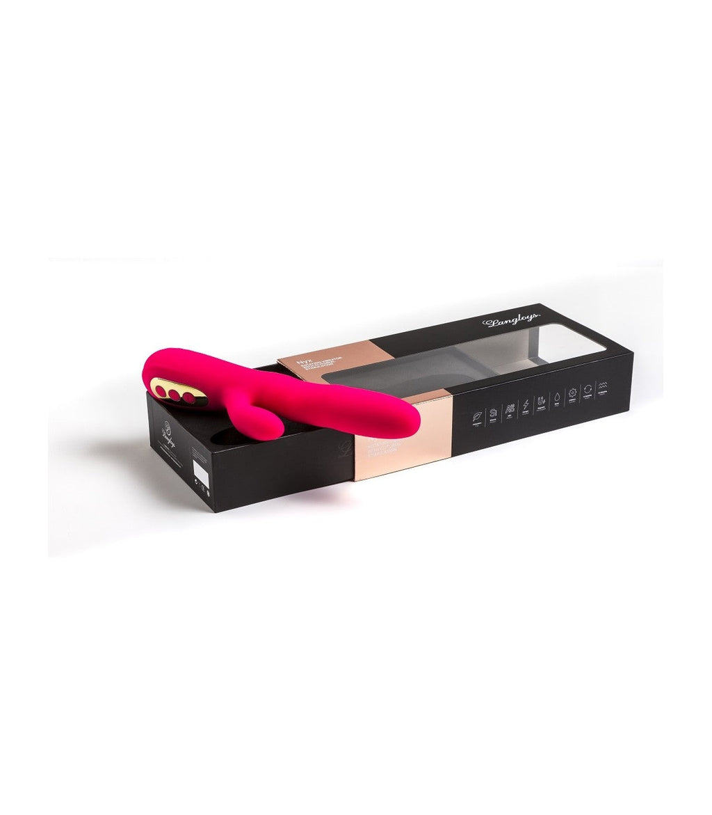 VIBRATORE ROTATORE CON STIMOLATORE CLITORIDEO NYX FUCHSIA