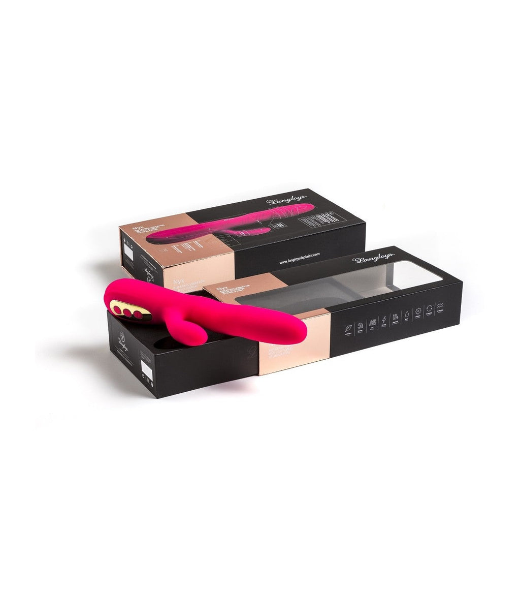 VIBRATORE ROTATORE CON STIMOLATORE CLITORIDEO NYX FUCHSIA