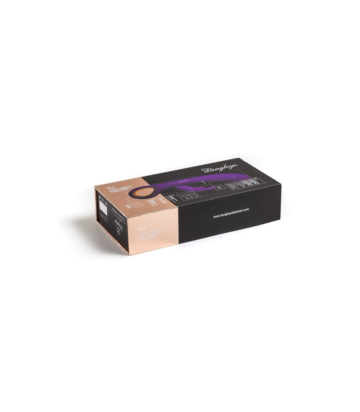 VIBRATORE PUNTO G CON STIMOLATORE CLITORIDEO NERO BIA