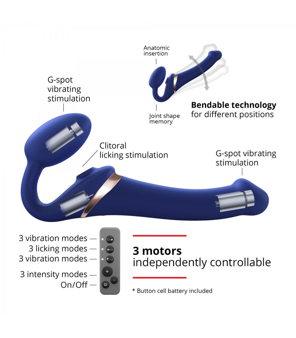 IMBRACATURA REGOLABILE MULTI ORGASMO XL BLU