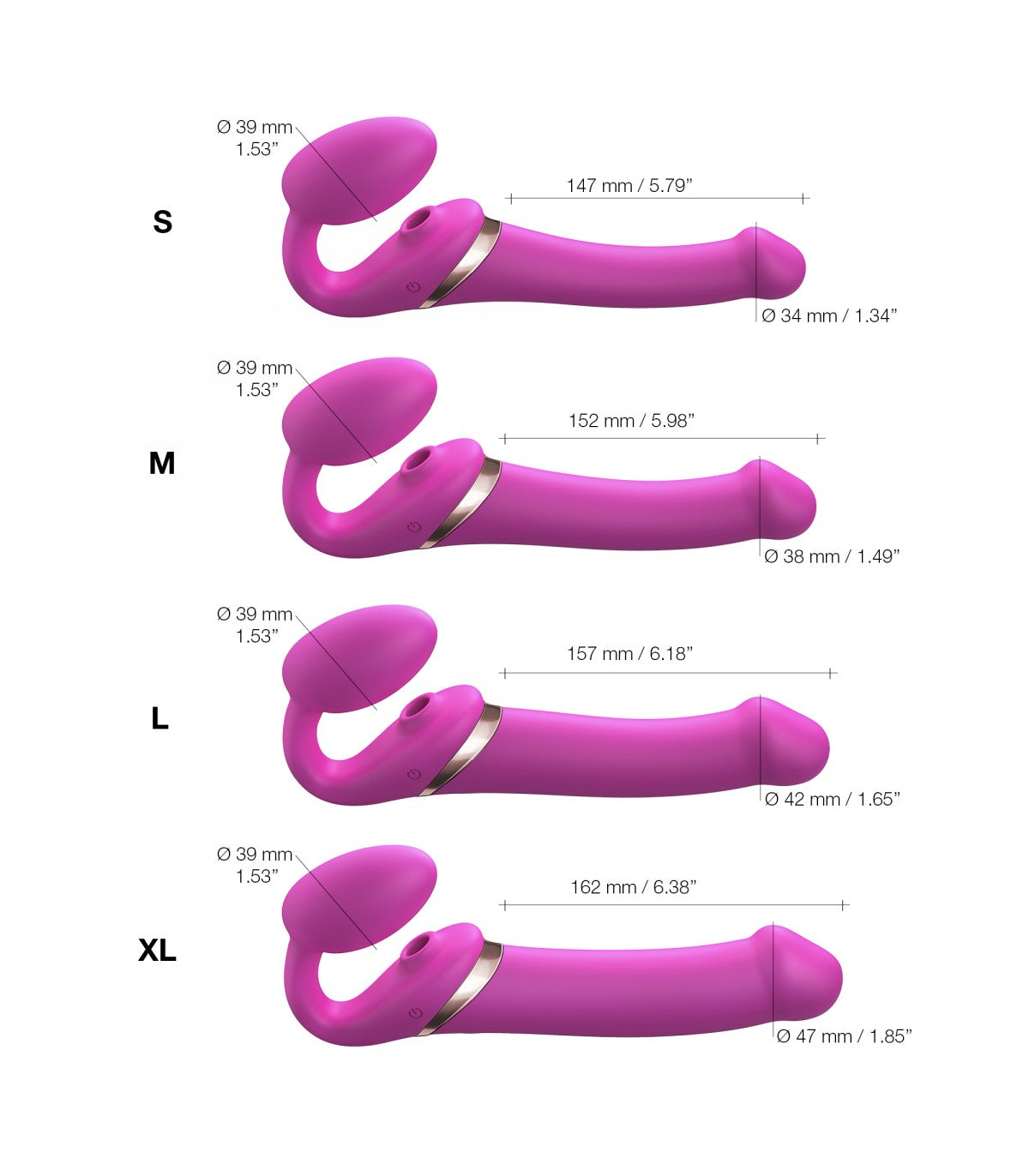 IMBRACATURA REGOLABILE MULTI ORGASMO L FUCSIA