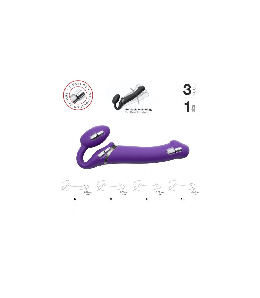 Cablaggio USB a doppia vibrazione in silicone flessibile con telecomando viola L