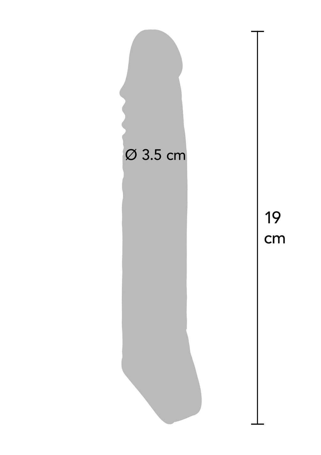 Manicotto di estensione TPE grande 19 cm pelle