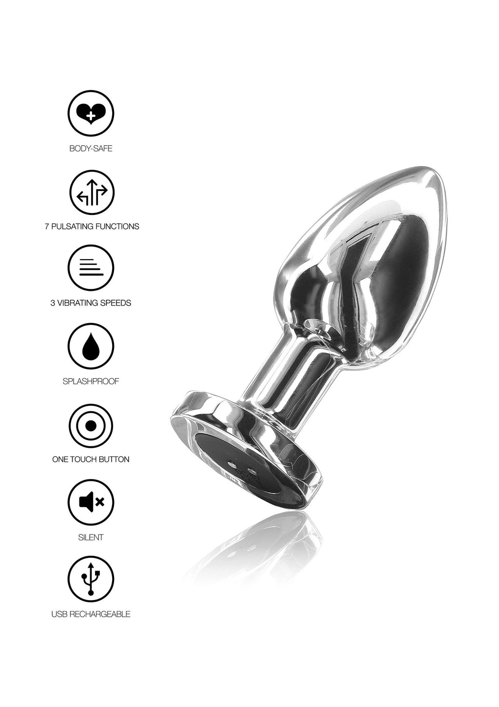 Il piccolo plug vibrante Glider argento