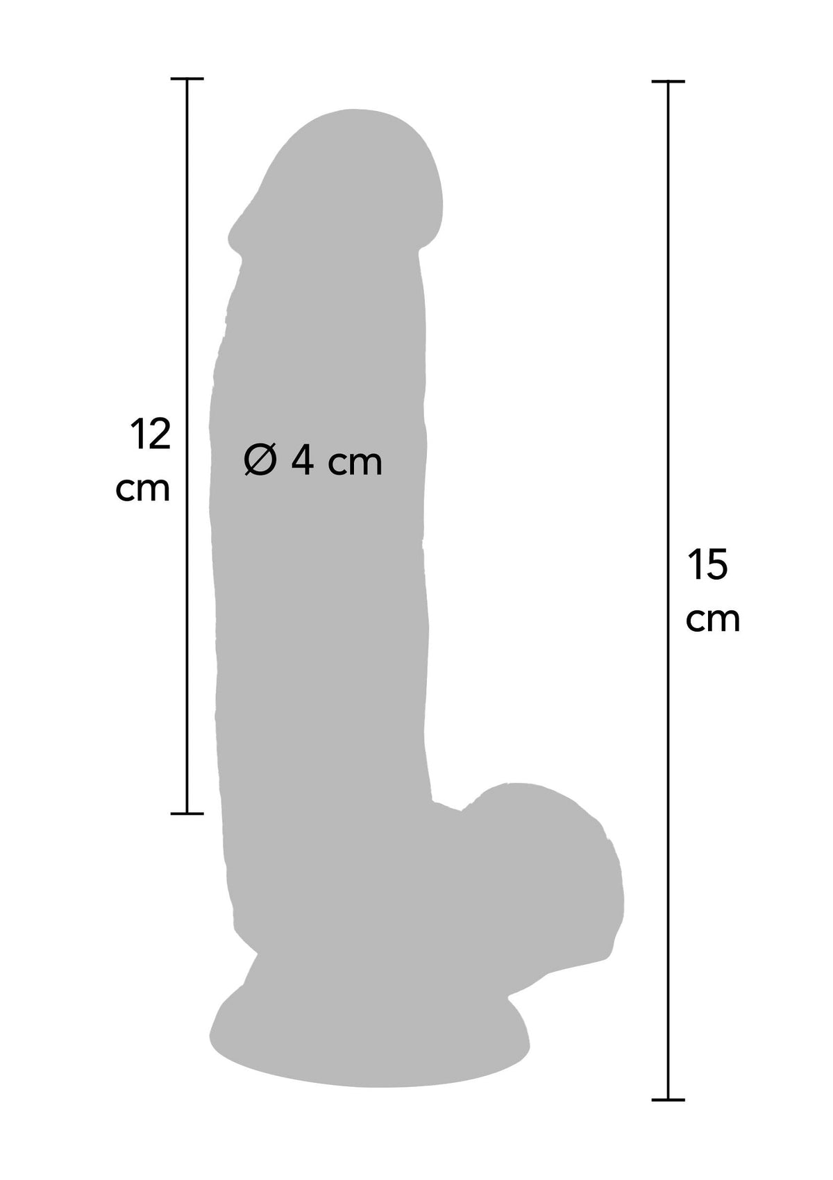 Dildo in PVC 15 cm nero