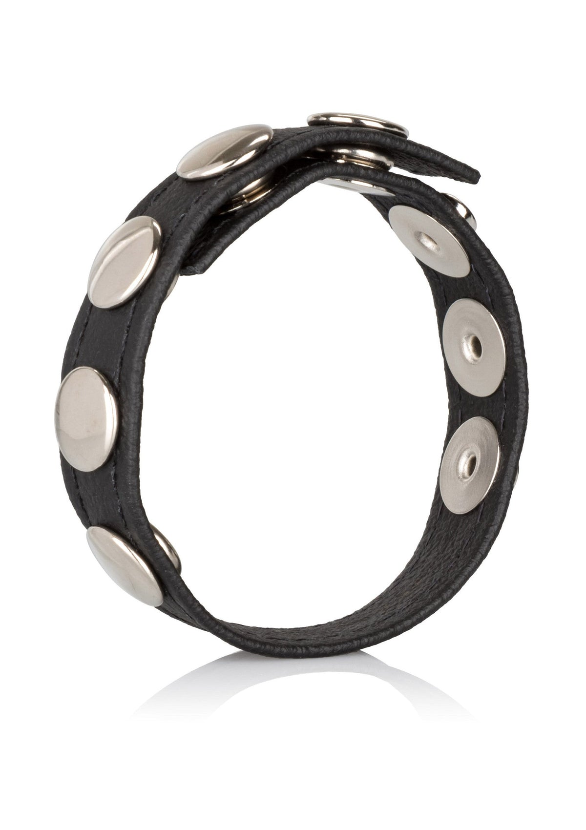 Anello multi-scatto in pelle nero