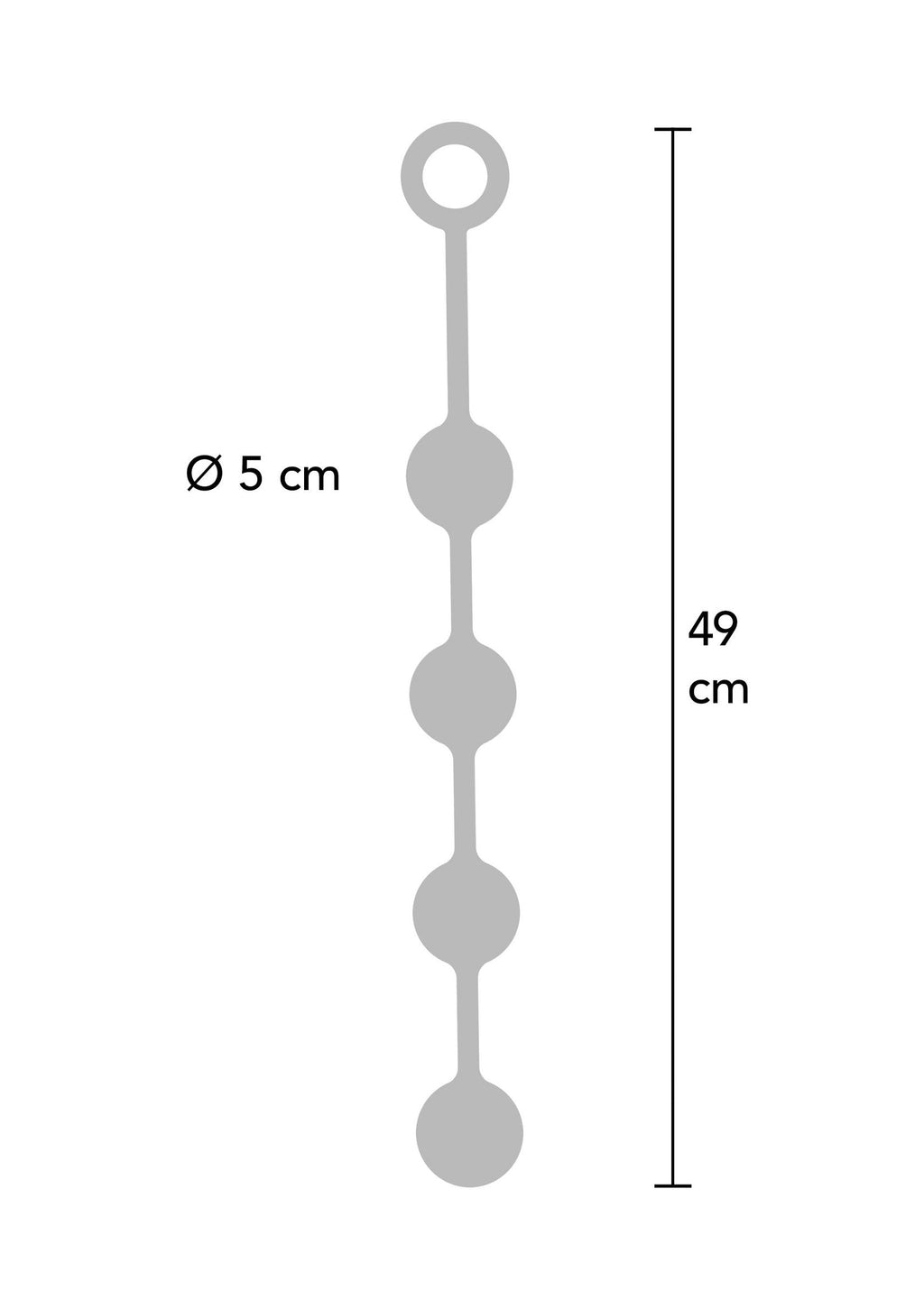 Palline anali pesanti extra large nere