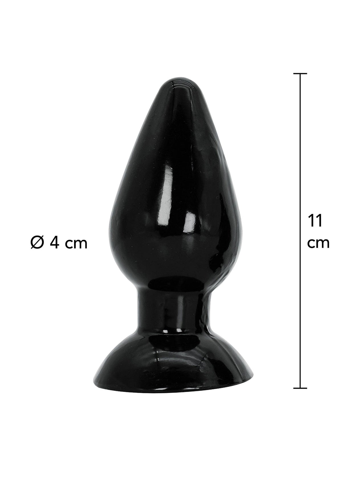 Plug anale medio 11 cm nero