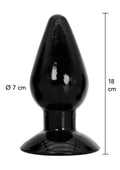 Plug anale Extra Large 18 cm nero