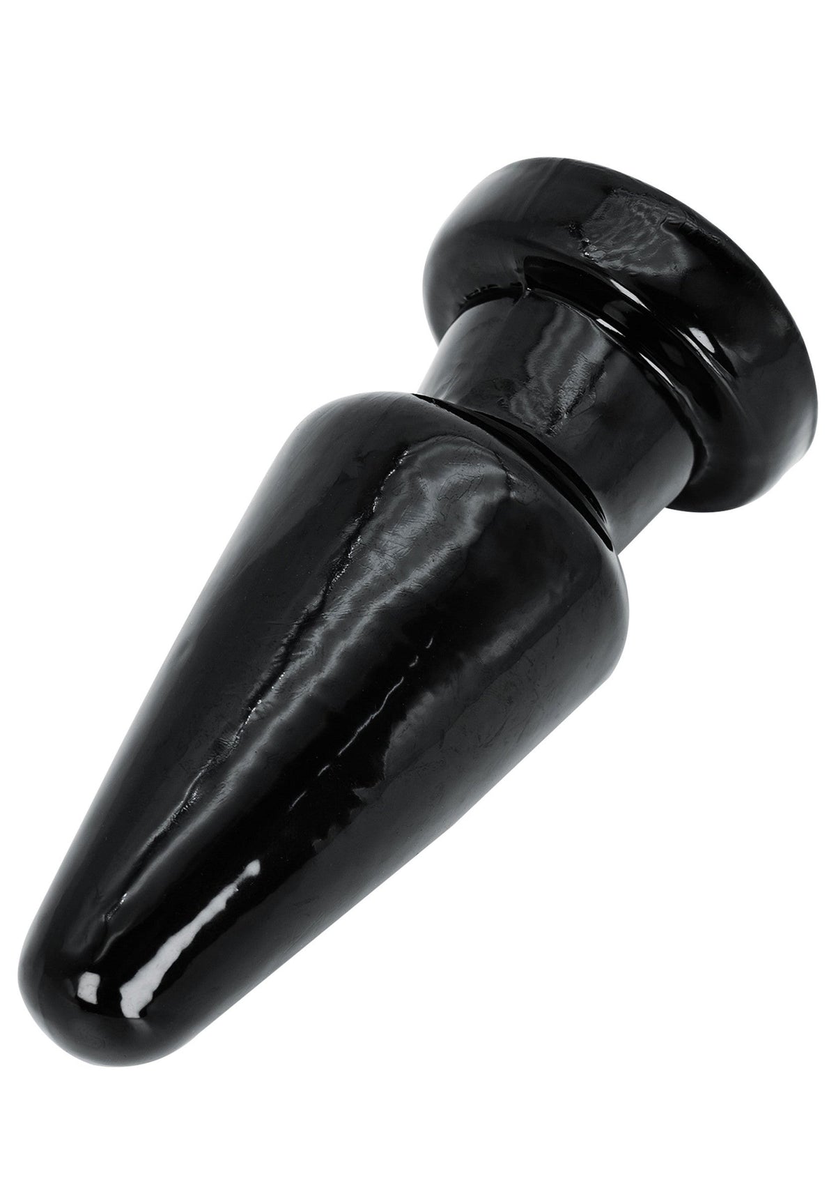 Plug anale con testa conica grande 17 cm nero