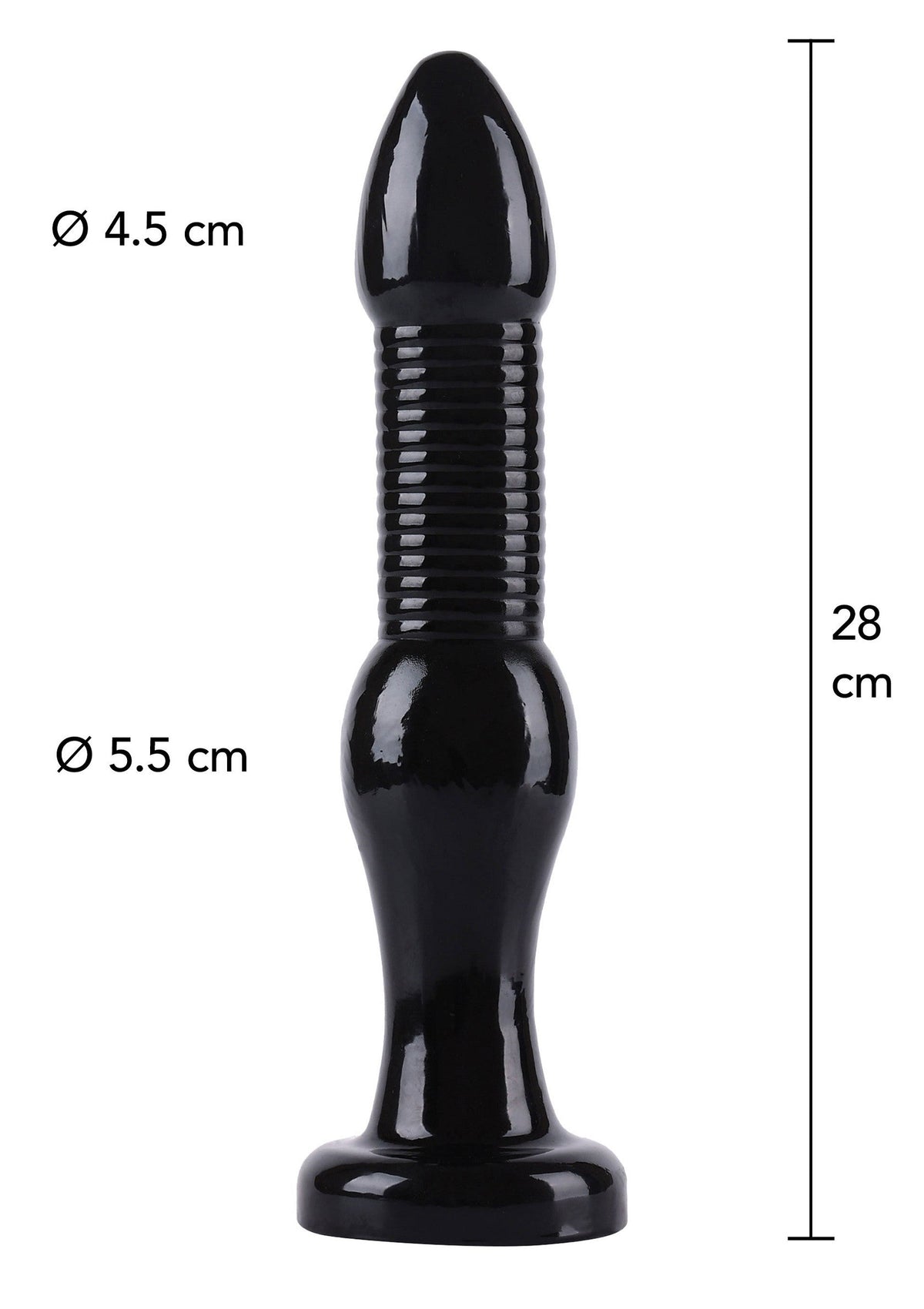 Intruso anale 28 cm nero