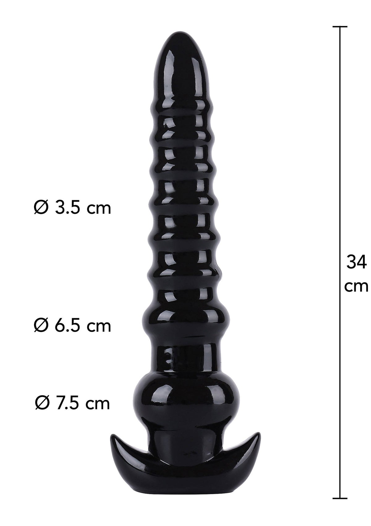 Trapano anale 34 cm nero