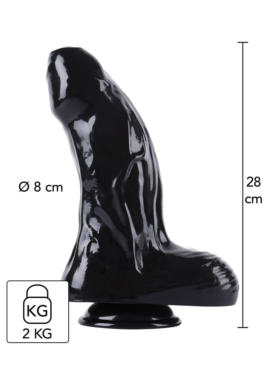 Dong Xtra Thick 28 cm nero