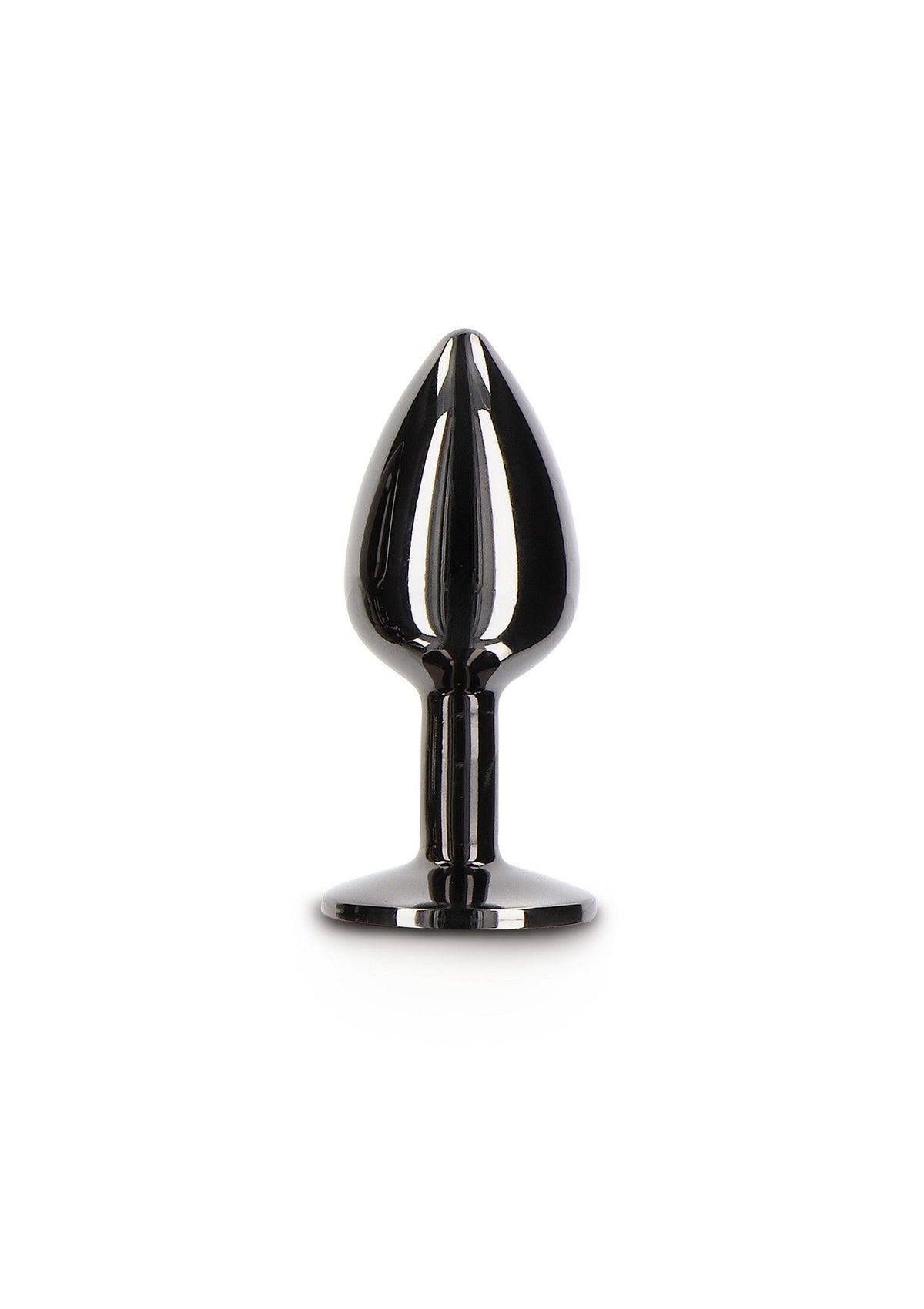 Plug anale con gioiello di diamante S nero