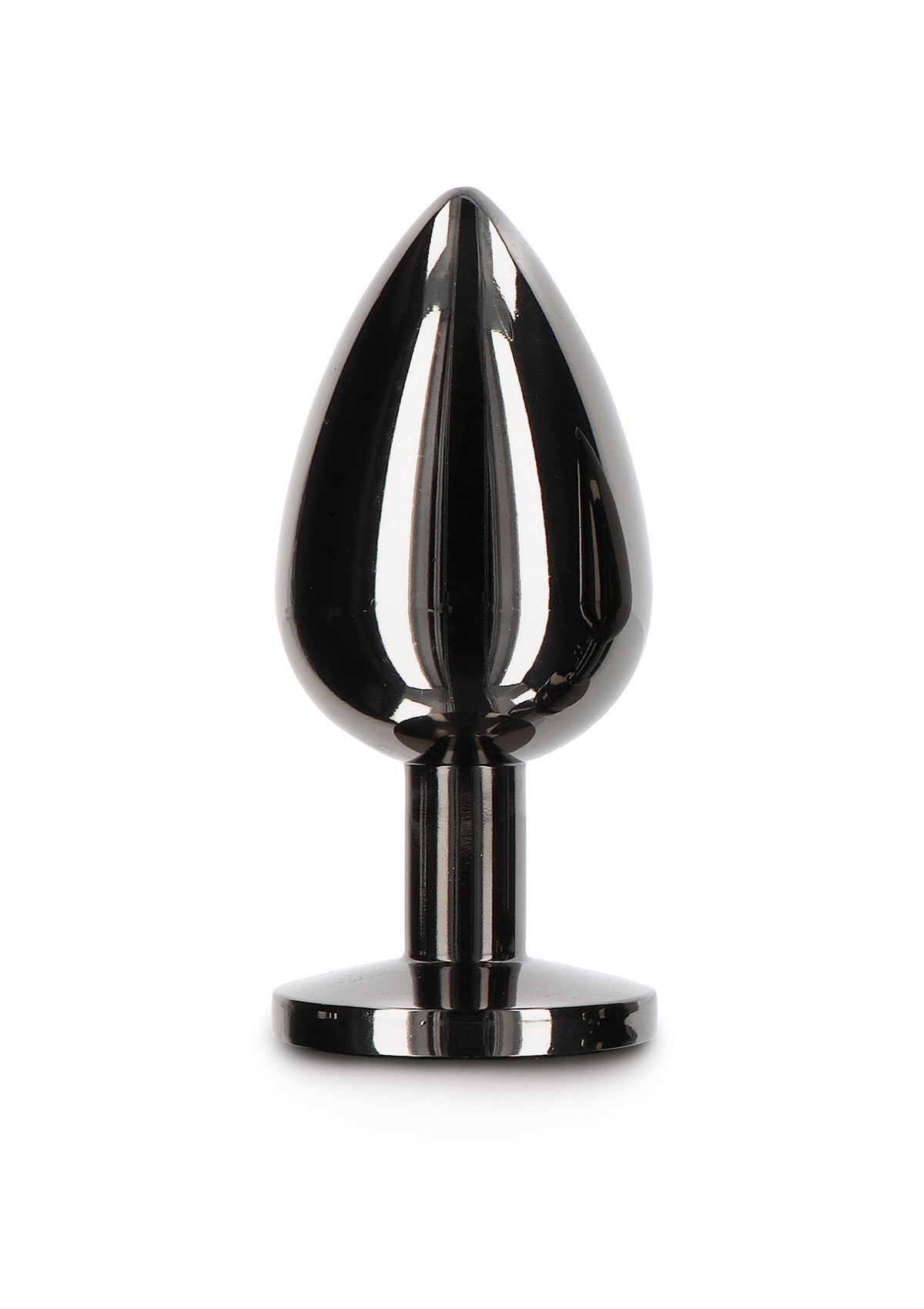 Plug anale con gioiello di diamante L nero