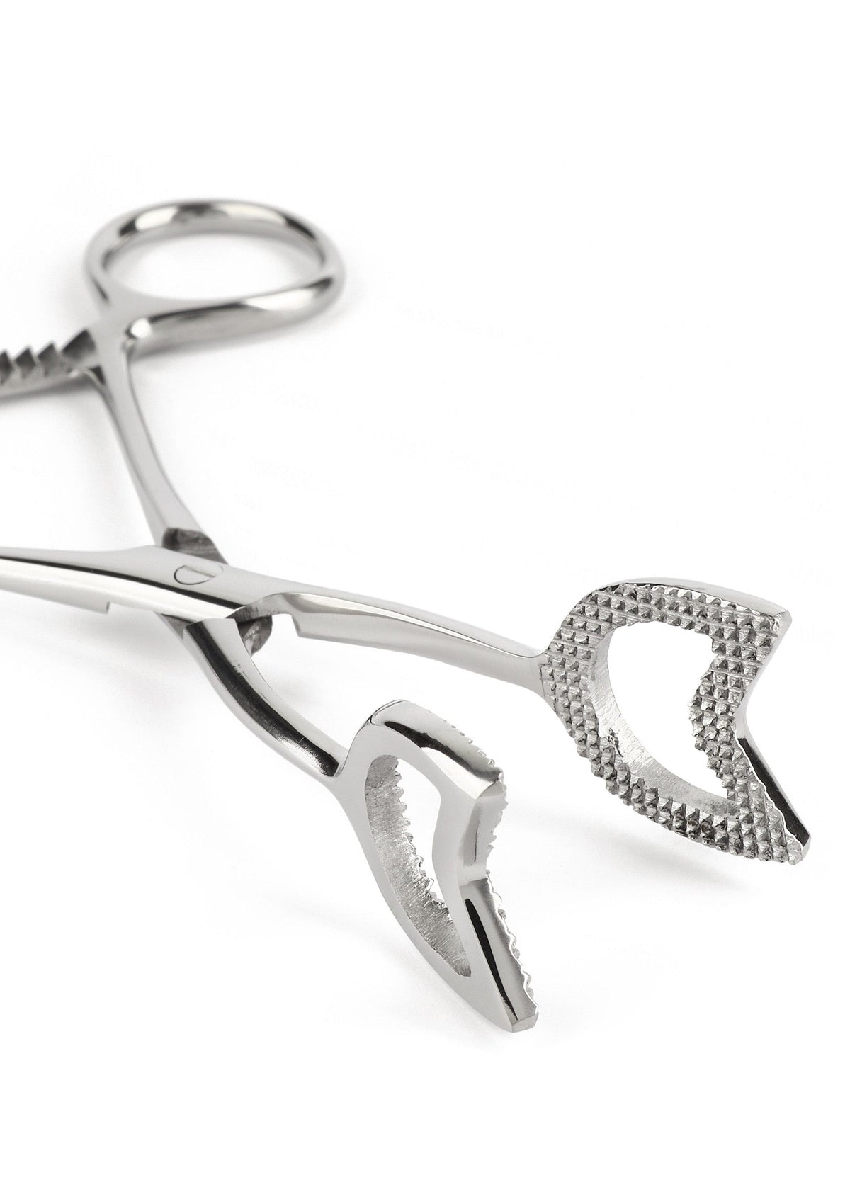 Pinza a cubo a forma di V argento