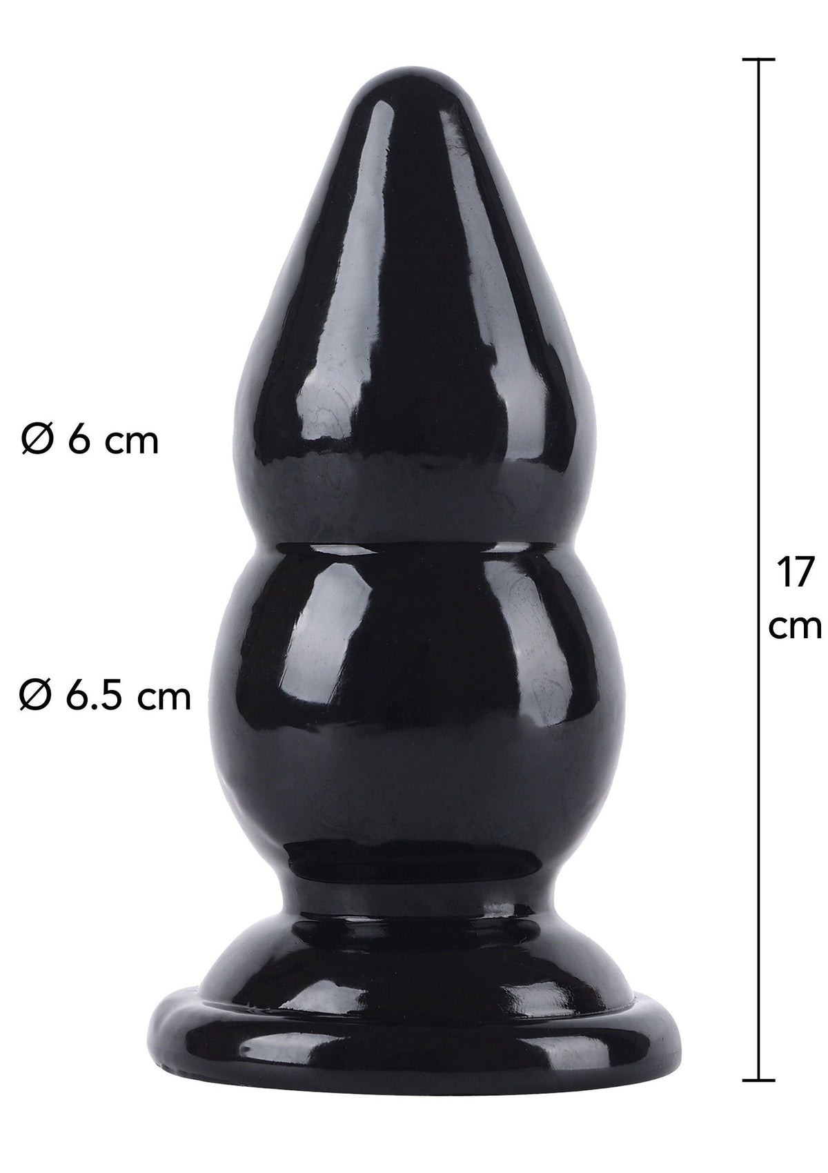Palline anali grandi 17 cm nere