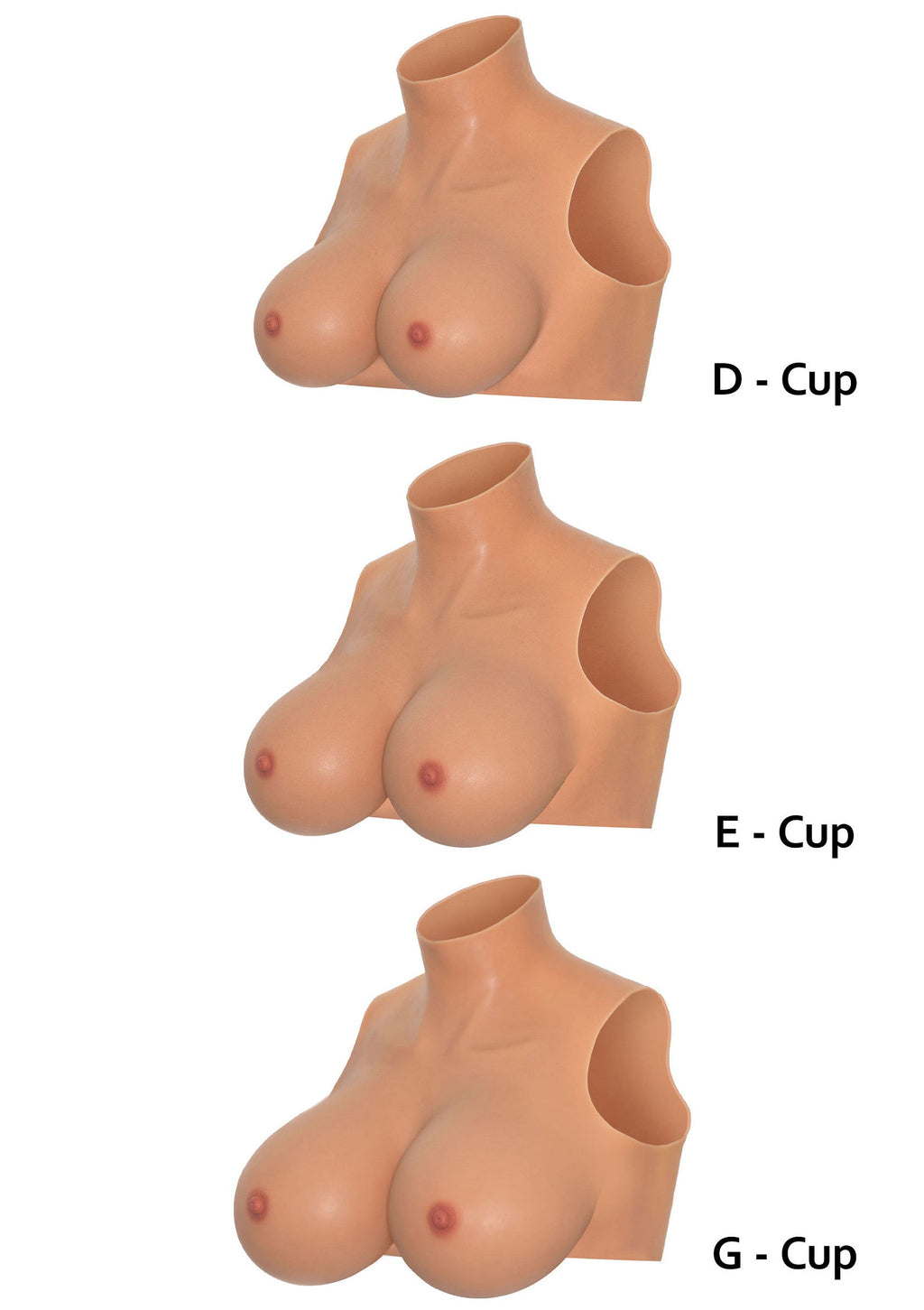 Top corto indossabile per il seno Coppa D pelle