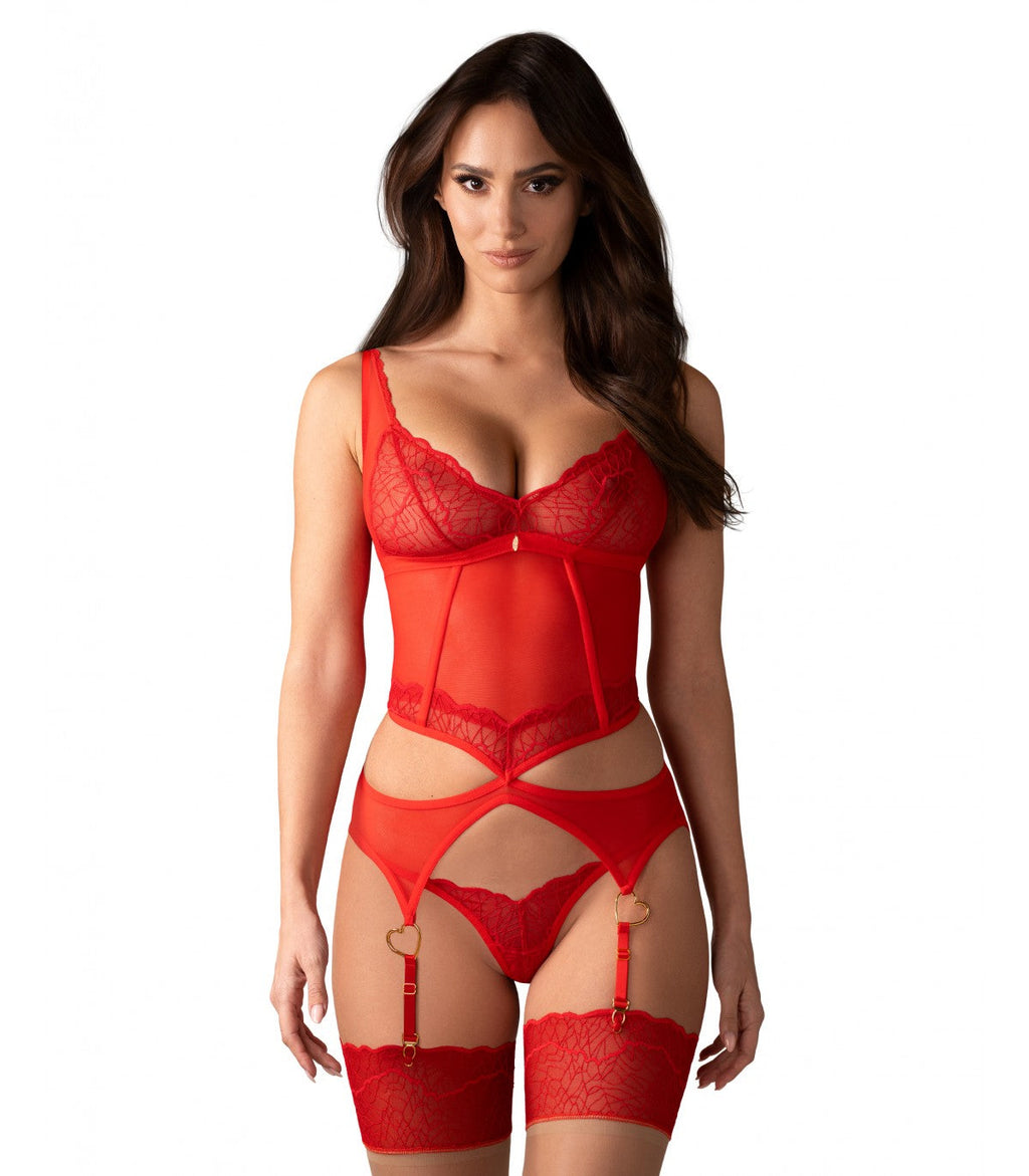 CORSETTO E PERIZOMA CUPIDE DESIR L/XL