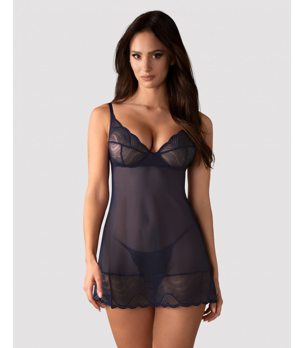 CAMICIA E PERIZOMA NIGHTLY BLUE XS/S