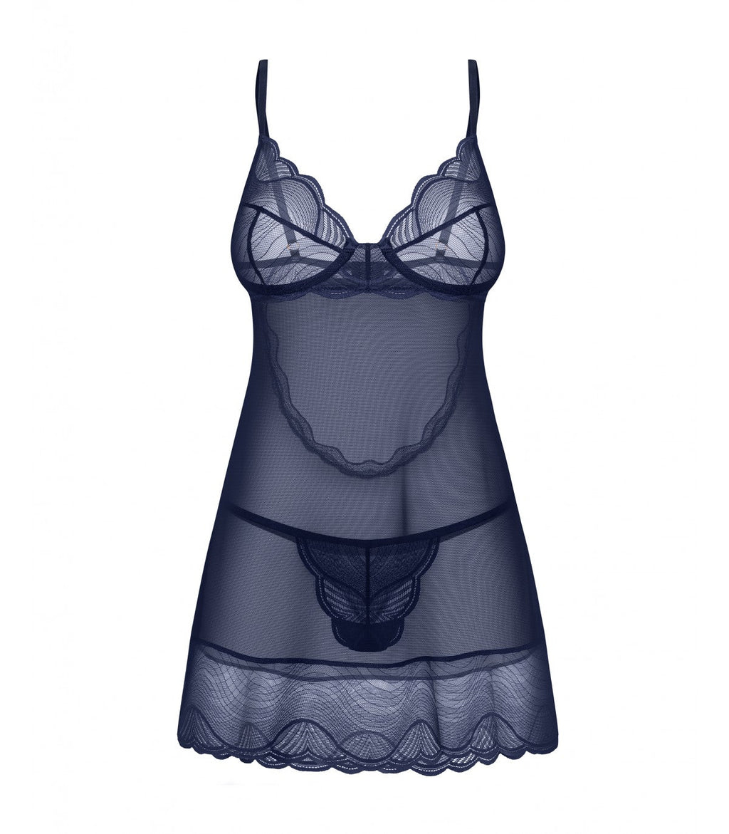 CAMICIA E PERIZOMA NIGHTLY BLUE M/L