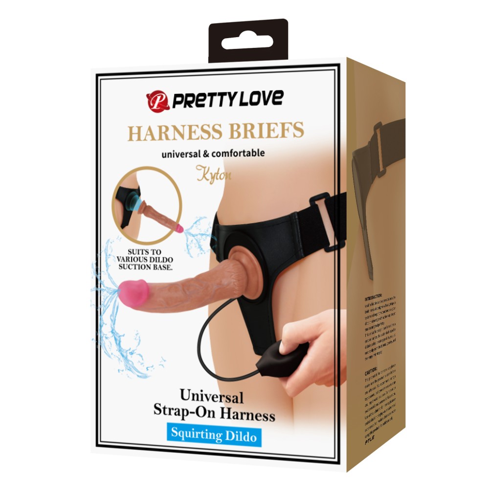 Mutandine con imbracatura Pretty Love Kyton con dildo squirting