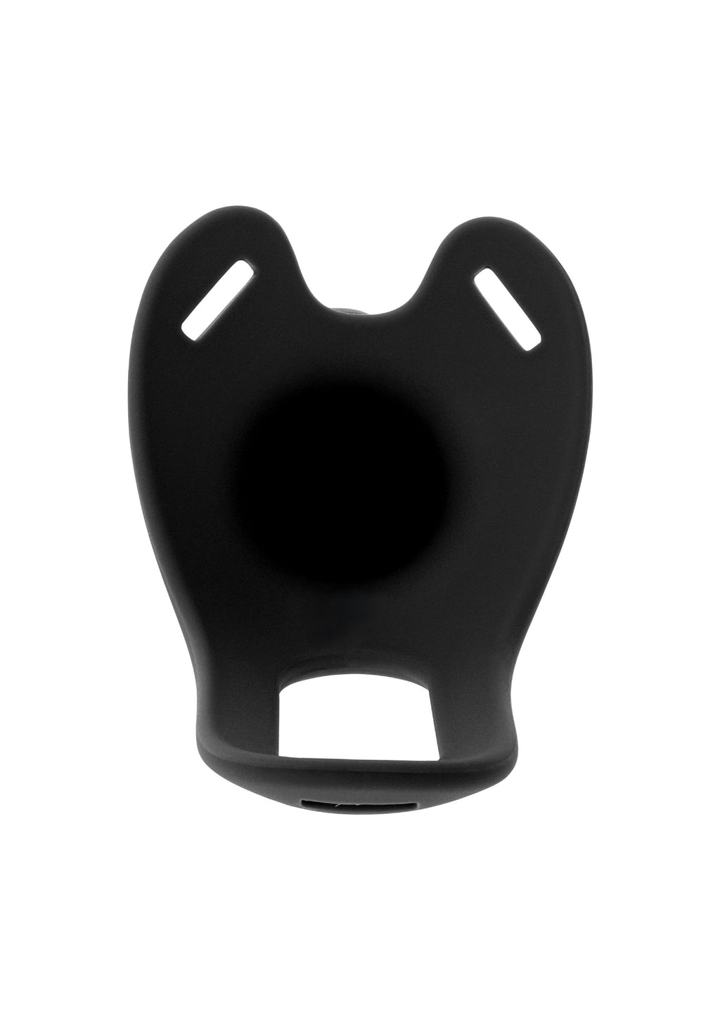 Strapon a forma di pene cavo in silicone, 16 cm, nero