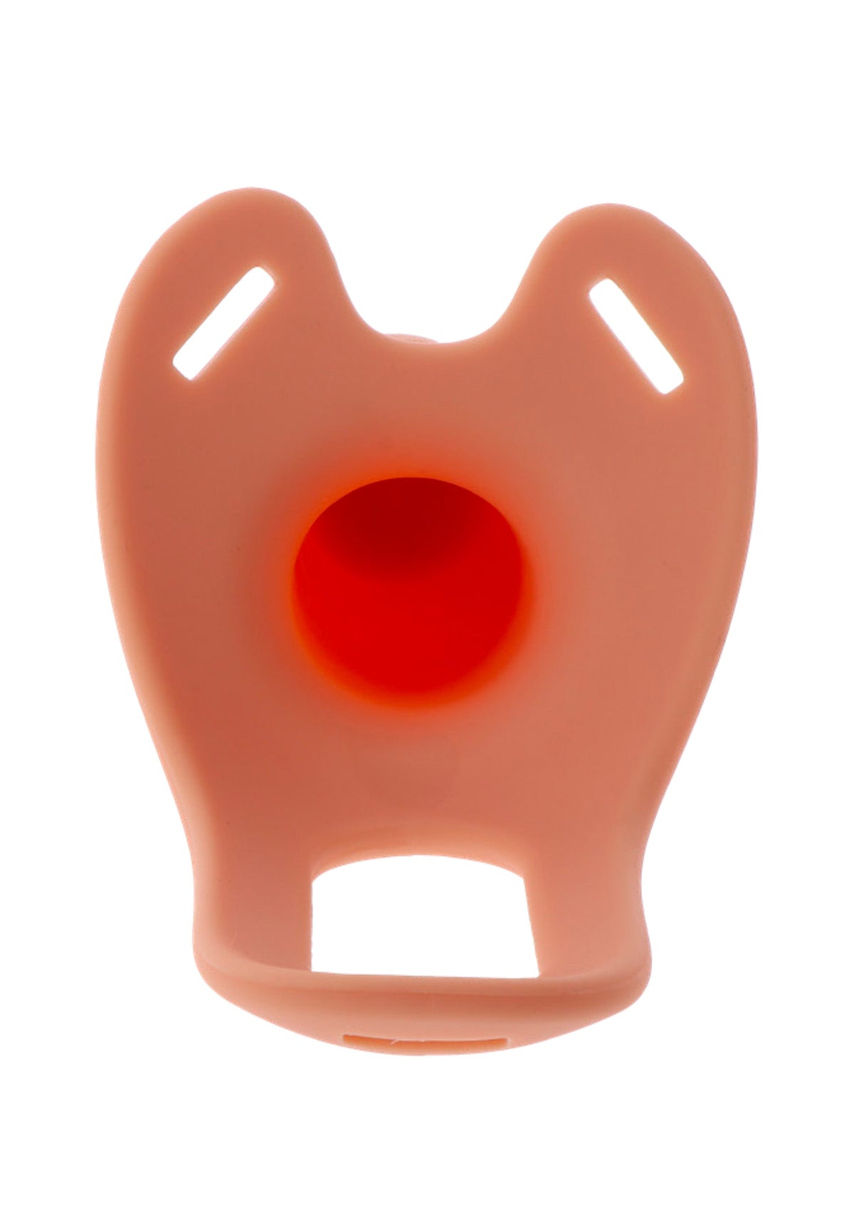Strapon vibrante a forma di pene cavo in silicone, 20 cm, pelle