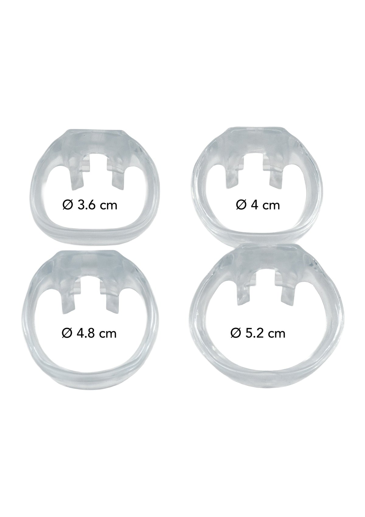 Gabbia per pene Clear Control corta e trasparente
