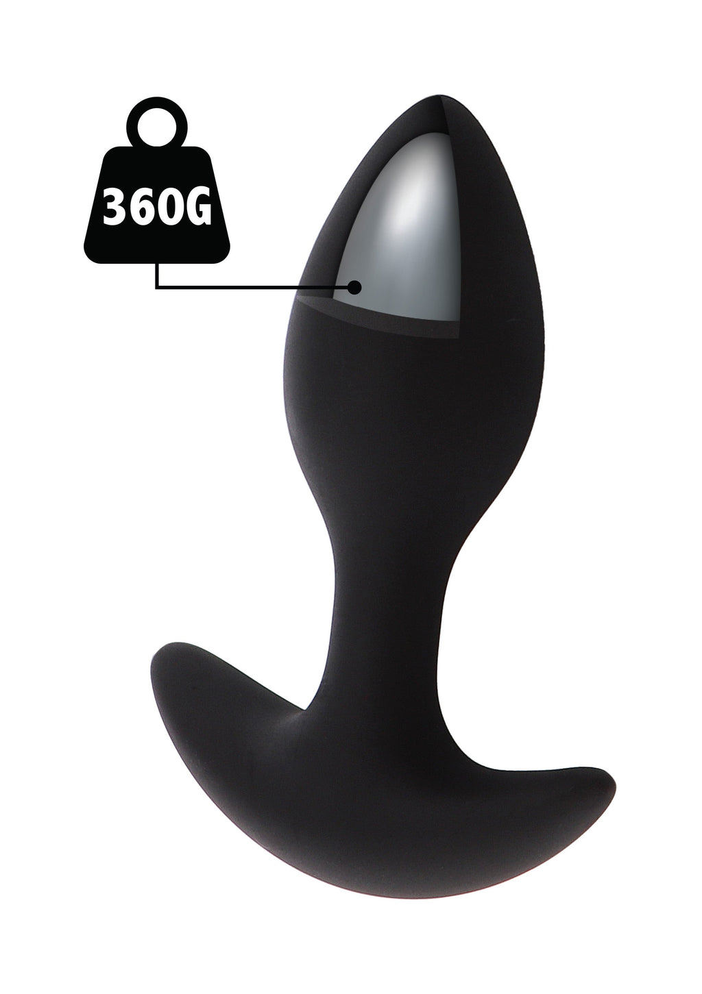 Plug anale appesantito 360g nero