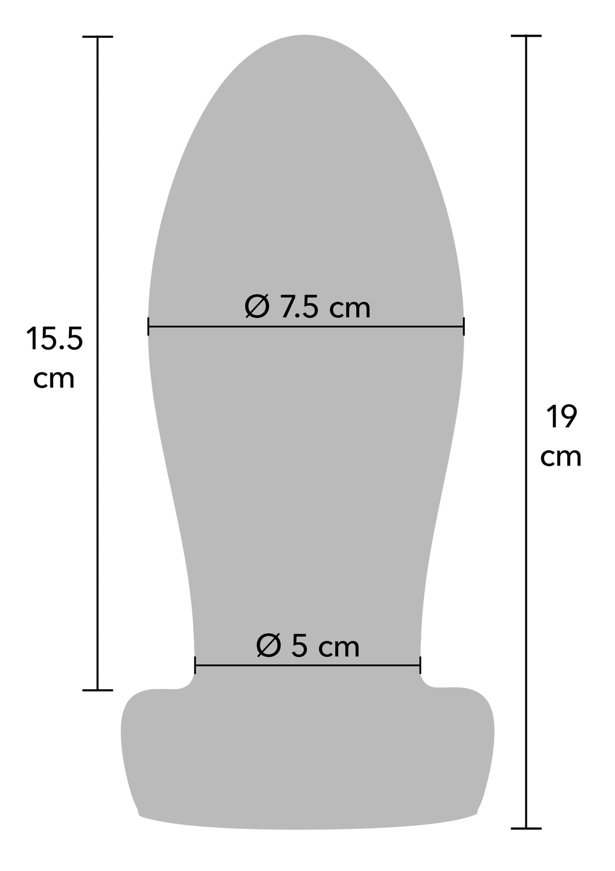 Heavy Anal Stretcher Plug XL nero