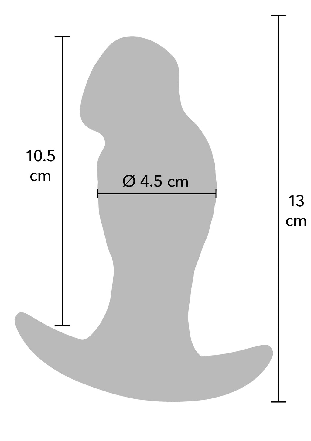 Realistico Buttplug in silicone liquido 13 cm di pelle