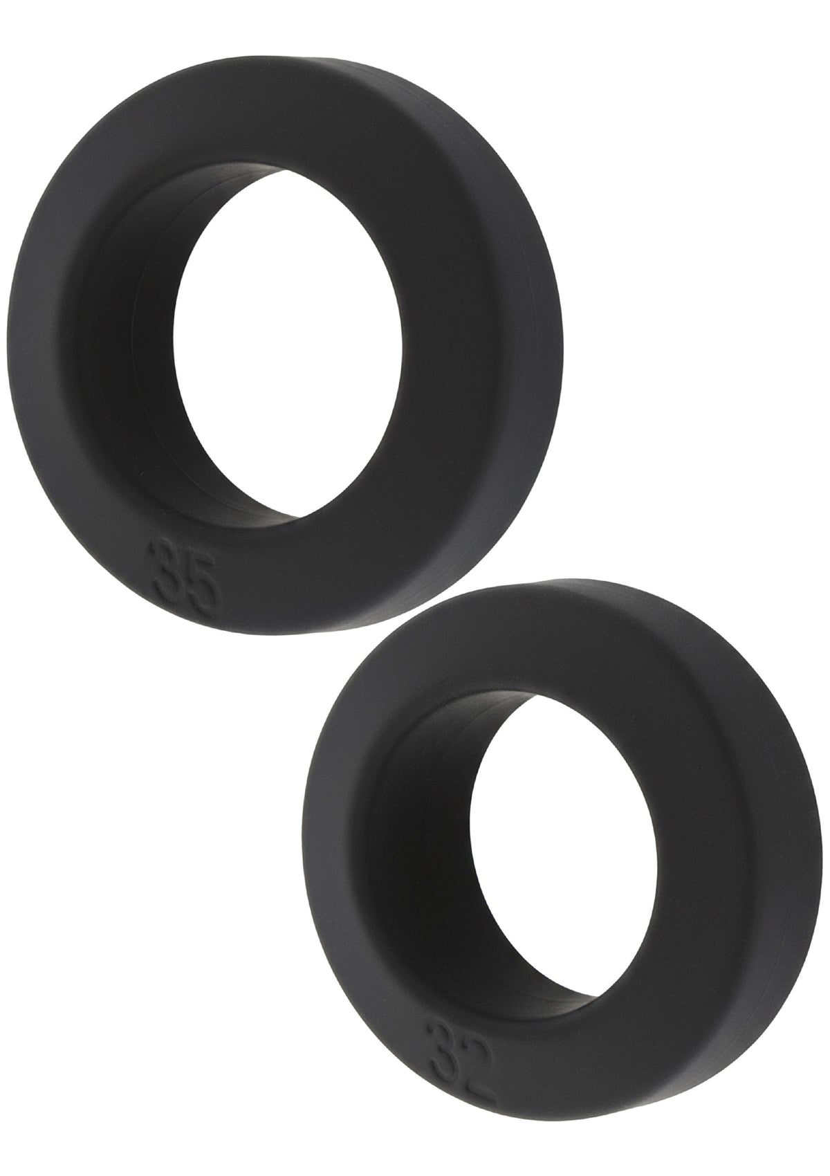 Anelli a C Double Stackers, set da 2 pezzi, L, neri